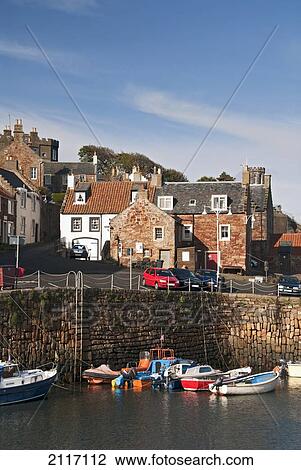 Stock Image - United Kingdom, Scotland, Fife, Crail, harbor. Fotosearch