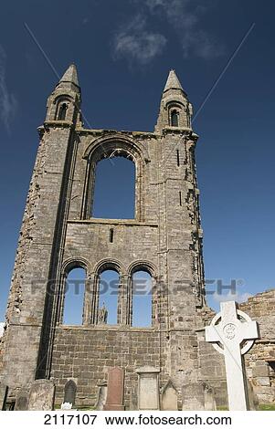United Kingdom, Scotland, Fife, Graves and cross at St Andrews Cathedral. View Large Photo Image Stock Photo - United Kingdom, Scotland, Fife, Graves and cross at St Andrews Cathedral.. Fotosearch