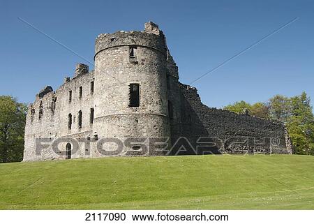 Stock Image - United Kingdom, Scotland, Moray, Ruins of the Balvenie Castle near Dufftown.. Fotosearch
