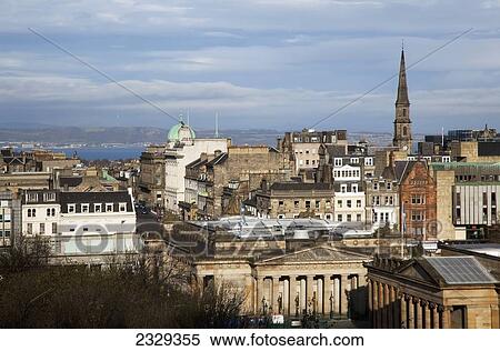 Stock Photography - United Kingdom, Scotland, View of City; Edinburgh. Fotosearch