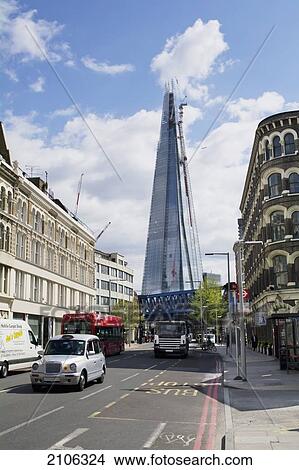 United Kingdom, Street and the Shard building; London View Large Photo Image Picture - United Kingdom, Street and the Shard building; London. Fotosearch