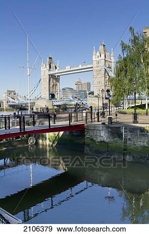 Stock Photo - United Kingdom, View of Tower Bridge; London. Fotosearch