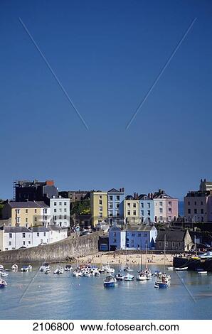 United Kingdom, View of town and yachts; Wales View Large Photo Image Stock Image - United Kingdom, View of town and yachts; Wales. Fotosearch