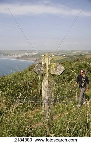 United Kingdom, Wales, Sign Pole On Coastal Trail; Pembrokeshire View Large Photo Image Stock Image - United Kingdom, Wales, Sign Pole On Coastal Trail; Pembrokeshire. Fotosearch