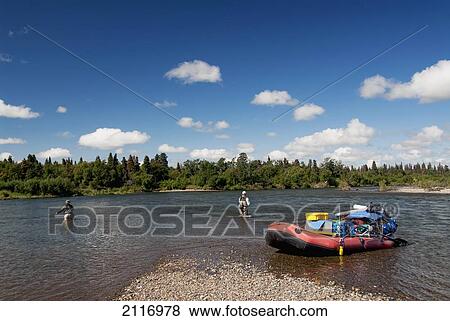 United States, Alaska, Alagnak River, fly fishermen with raft View Large Photo Image Stock Photo - United States, Alaska, Alagnak River, fly fishermen with raft. Fotosearch