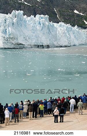 United States, Alaska, Inside Passage, Glacier Bay National Park, passengers on cruise ship viewing the glaciers. View Large Photo Image Stock Image - United States, Alaska, Inside Passage, Glacier Bay National Park, passengers on cruise ship viewing the glaciers.. Fotosearch