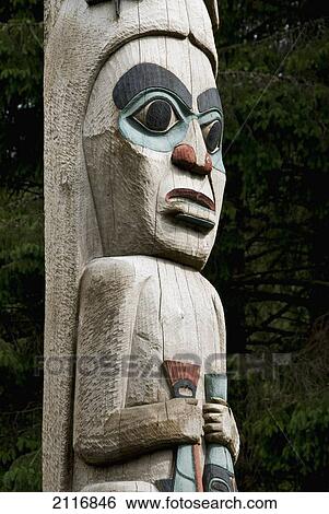United States, Alaska, Ketchikan, Totem Heritage Center, carvings on totem pole View Large Photo Image Stock Photograph - United States, Alaska, Ketchikan, Totem Heritage Center, carvings on totem pole. Fotosearch