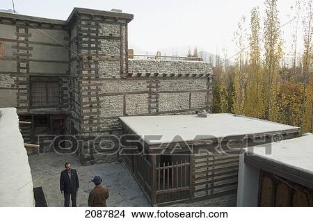 Upper Courtyard Of Shigar Fort Residence, Baltistan, Northern Areas, Pakistan View Large Photo Image Picture - Upper Courtyard Of Shigar Fort Residence, Baltistan, Northern Areas, Pakistan. Fotosearch