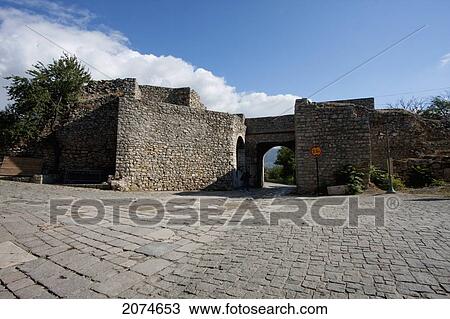 Stock Image - Upper Gate In The City Wall, Ohrid, Macedonia. Fotosearch