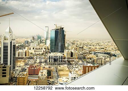 Stock Image - Urban landscape; Riyadh, Saudi Arabia. Fotosearch