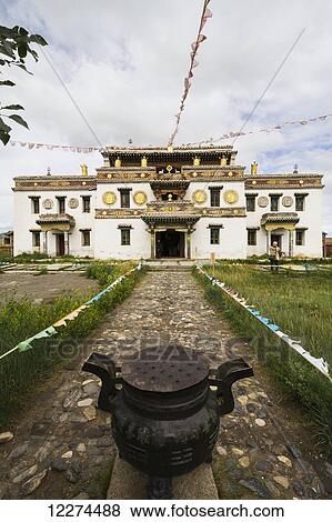 Stock Photo - Urn by the Larviran Temple at the Erdene Zuu Monastery, Karakorum (Kharkhorin),? vÃƒÆ’Ã‚Â·rkhangai Province, Mongolia. Fotosearch