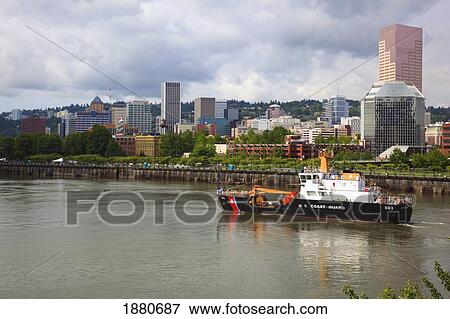 Us Coast Guard In The Willamette River During The Rose Festival; Portland, Oregon, United States Of America View Large Photo Image Stock Photo - Us Coast Guard In The Willamette River During The Rose Festival; Portland, Oregon, United States Of America. Fotosearch