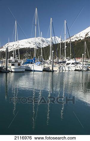Stock Photograph - USA, Alaska, Seward Harbor.. Fotosearch