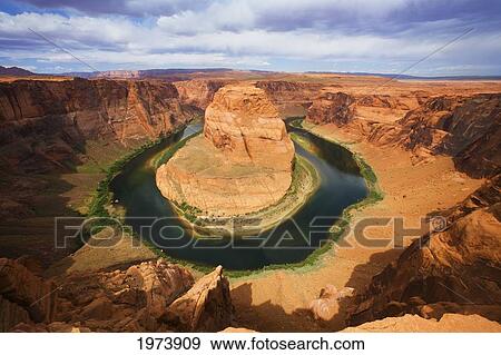 Stock Photo - USA, Arizona, Landscape Of Horseshoe Bend And Colorado River; Near Page. Fotosearch