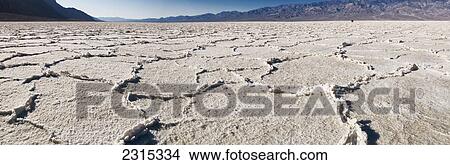 Picture - USA, California, Death Valley, View of Salt Flats. Fotosearch