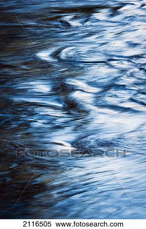 Stock Photography - USA, California, Yosemite National Park, Abstract of ripples in stream.. Fotosearch