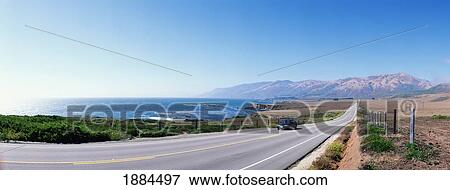 USA, Car Driving Along Pacific Coast Highway; California View Large Photo Image Stock Photo - USA, Car Driving Along Pacific Coast Highway; California. Fotosearch