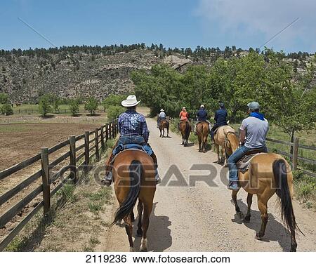 USA, Colorado, Big Thompson River Valley; Loveland, Horseback riding at Sylvan Dale Ranch View Large Photo Image Stock Photograph - USA, Colorado, Big Thompson River Valley; Loveland, Horseback riding at Sylvan Dale Ranch. Fotosearch