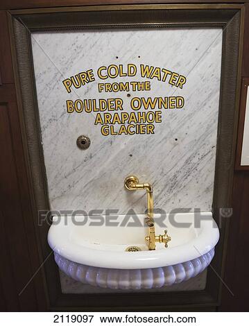 USA, Colorado, Hotel Boulderado; Boulder, Drinking fountain in lobby of oldest operating hotel in Boulder and nationally registered landmark View Large Photo Image Stock Photo - USA, Colorado, Hotel Boulderado; Boulder, Drinking fountain in lobby of oldest operating hotel in Boulder and nationally registered landmark. Fotosearch