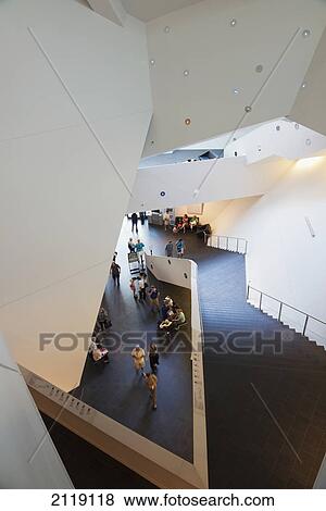 Stock Photo - USA, Colorado, Interior of Denver Art Museum; Denver. Fotosearch