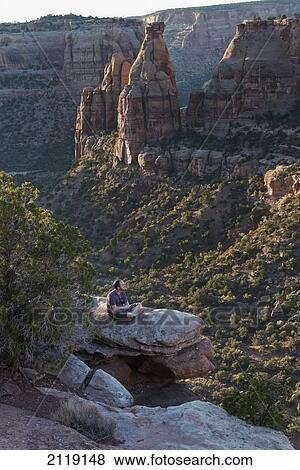 USA, Colorado, Magnificent views of sheer rock canyons and red sandstone monoliths; Colorado National Monument View Large Photo Image Stock Photo - USA, Colorado, Magnificent views of sheer rock canyons and red sandstone monoliths; Colorado National Monument. Fotosearch
