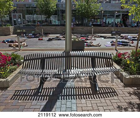 USA, Colorado, Outdoor yoga class on pedestrians street at Cherry Creek North; Denver View Large Photo Image Stock Image - USA, Colorado, Outdoor yoga class on pedestrians street at Cherry Creek North; Denver. Fotosearch