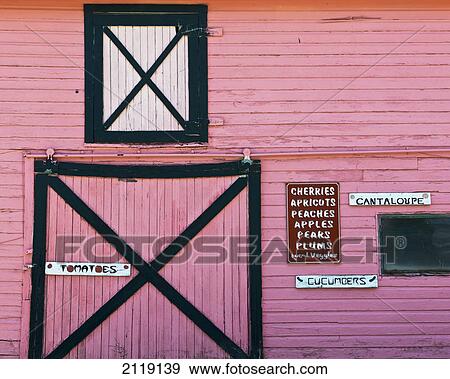 USA, Colorado, Pink barn farm store selling fresh local fruit and vegetables; Palisade View Large Photo Image Stock Photo - USA, Colorado, Pink barn farm store selling fresh local fruit and vegetables; Palisade. Fotosearch