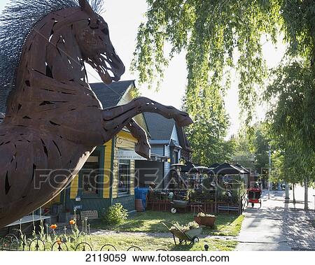 Stock Photo - USA, Downtown shopping district of Aspen; Colorado. Fotosearch