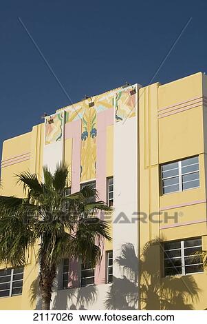 Stock Photograph - USA, Florida, Miami, South Beach, Art Deco District, classic building.. Fotosearch