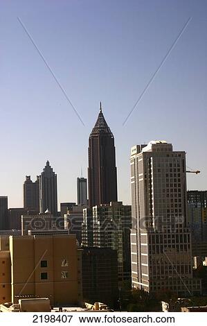 USA, Georgia, Skyline; Atlanta View Large Photo Image Stock Photo - USA, Georgia, Skyline; Atlanta. Fotosearch