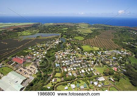 USA, Hawaii Islands, Aerial view of Haiku; Maui View Large Photo Image Stock Image - USA, Hawaii Islands, Aerial view of Haiku; Maui. Fotosearch