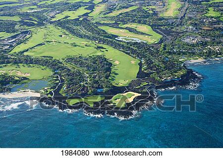 USA, Hawaii Islands, Big Island, Aerial view of Four Seasons Resort Hualalai golf course; Kona View Large Photo Image Stock Image - USA, Hawaii Islands, Big Island, Aerial view of Four Seasons Resort Hualalai golf course; Kona. Fotosearch