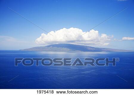 USA, Hawaii Islands, Maui, Aerial view from Maui; Island Of Lanai View Large Photo Image Stock Photo - USA, Hawaii Islands, Maui, Aerial view from Maui; Island Of Lanai. Fotosearch