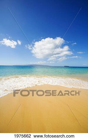Stock Image - USA, Hawaii Islands, Maui, Big Beach; Makena. Fotosearch