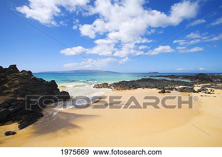 Stock Photo - USA, Hawaii Islands, Maui, Maui Wai Or Secret Beach; Makena. Fotosearch