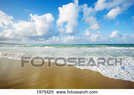 Stock Photography - USA, Hawaii Islands, Maui, Sea with clouds; Baldwin Beach. Fotosearch