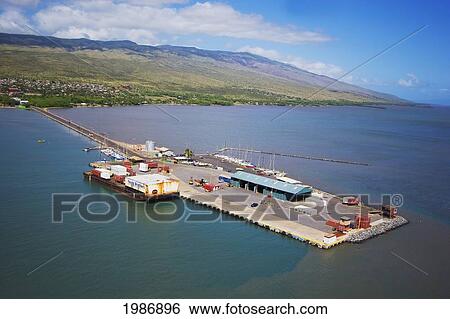 USA, Hawaii Islands, Molokai, Commercial wharf and pier; Kaunakakai View Large Photo Image Stock Photograph - USA, Hawaii Islands, Molokai, Commercial wharf and pier; Kaunakakai. Fotosearch