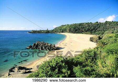 USA, Hawaii Islands, Oahu, View From Above; North Shore, Waimea Bay Beach Park View Large Photo Image Stock Image - USA, Hawaii Islands, Oahu, View From Above; North Shore, Waimea Bay Beach Park. Fotosearch