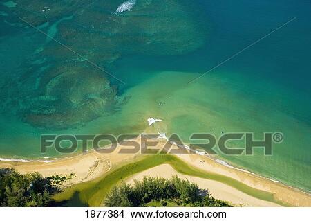 USA, Hawaii, Kauai, Aerial view of coastline; North Shore View Large Photo Image Picture - USA, Hawaii, Kauai, Aerial view of coastline; North Shore. Fotosearch