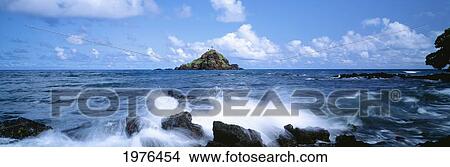 Picture - USA, Hawaii, Maui, View Of Alau Islet From Hana Shore; Hana. Fotosearch