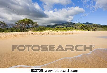 USA, Hawaii, Maui, View of Oneloa or Big Beach; Makena State Park View Large Photo Image Stock Photography - USA, Hawaii, Maui, View of Oneloa or Big Beach; Makena State Park. Fotosearch