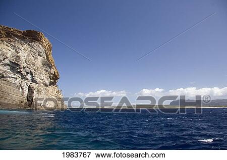 Stock Photo - USA, Hawaii, Tuft Crater/Seabird Sanctuary west of Kauai; Niihau, Lehua Rock. Fotosearch