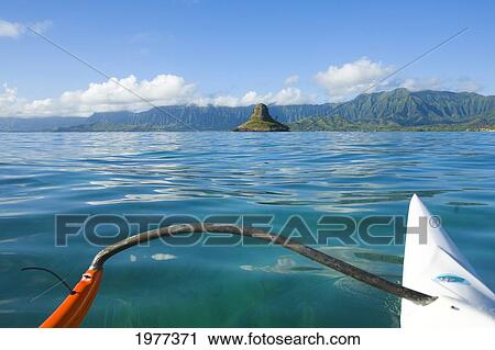 USA, Hawaii, view from outrigger canoe; Oahu, Mokolii and east Oahu, View of Chinaman's Hat View Large Photo Image Stock Image - USA, Hawaii, view from outrigger canoe; Oahu, Mokolii and east Oahu, View of Chinaman's Hat. Fotosearch