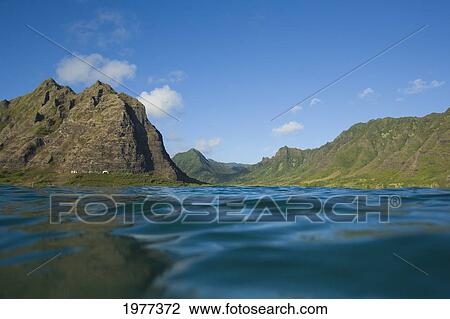 USA, Hawaii, View of Kaaawa Valley and Kualoa Ranch; Oahu View Large Photo Image Stock Image - USA, Hawaii, View of Kaaawa Valley and Kualoa Ranch; Oahu. Fotosearch
