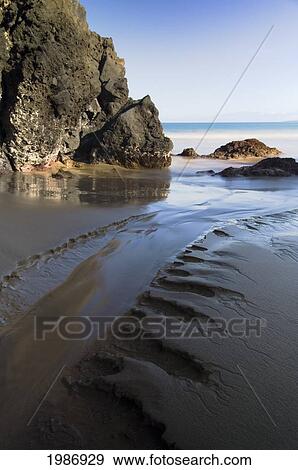 USA, Hawaiian Islands, Big Island, South Kohala, Low tide making patterns on sand; Hapuna Beach View Large Photo Image Stock Photo - USA, Hawaiian Islands, Big Island, South Kohala, Low tide making patterns on sand; Hapuna Beach. Fotosearch
