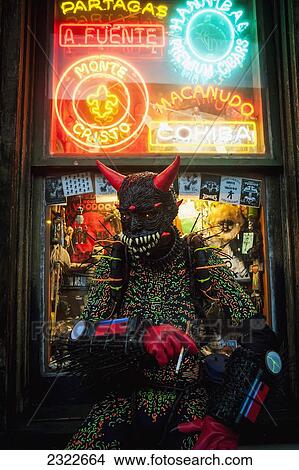 USA, Louisiana, French Quarter; New Orleans, Devil disguise in window display View Large Photo Image Picture - USA, Louisiana, French Quarter; New Orleans, Devil disguise in window display. Fotosearch