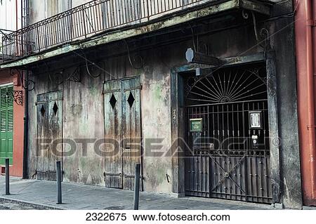 Stock Photography - USA, Louisiana, French Quarter; New Orleans, historic jazz venue, Preservation Hall. Fotosearch