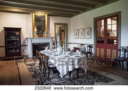 Stock Image - USA, Louisiana, Interior of Laura Plantation; Vacherie. Fotosearch