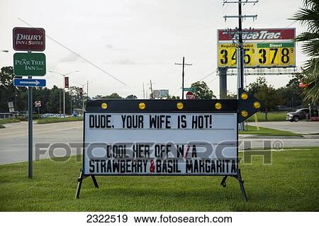 Stock Photo - USA, Louisiana, Sign on roadside; Breaux Bridge. Fotosearch