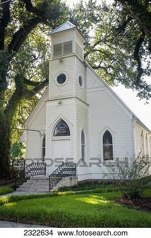 Picture - USA, Louisiana, United Methodist Church; St Francisville. Fotosearch